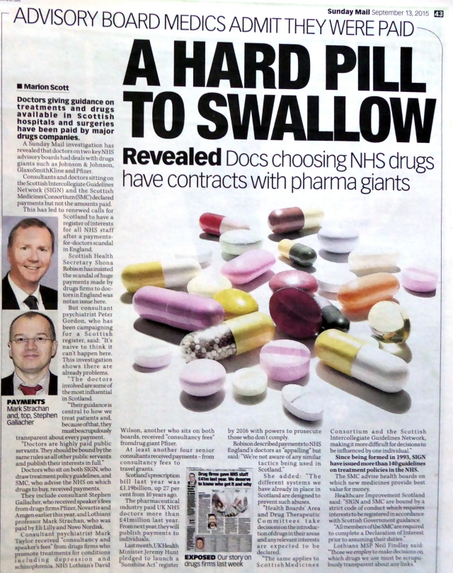A hard pill to swallow 13 Sept 2015